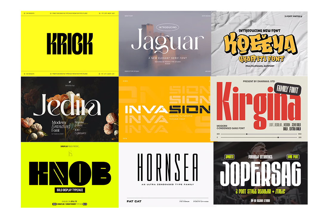 دانلود 10 فونت حرفه ای مناسب طراحی مجموعه سوم