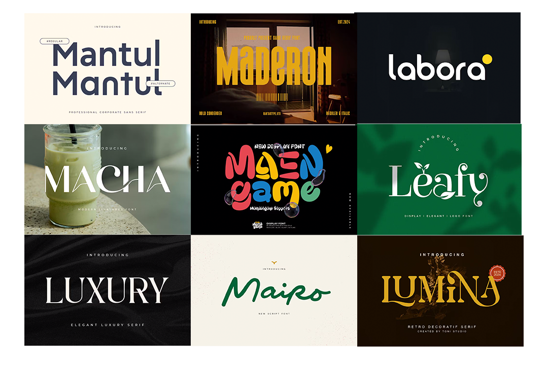 دانلود 10 فونت حرفه ای مناسب طراحی مجموعه چهارم