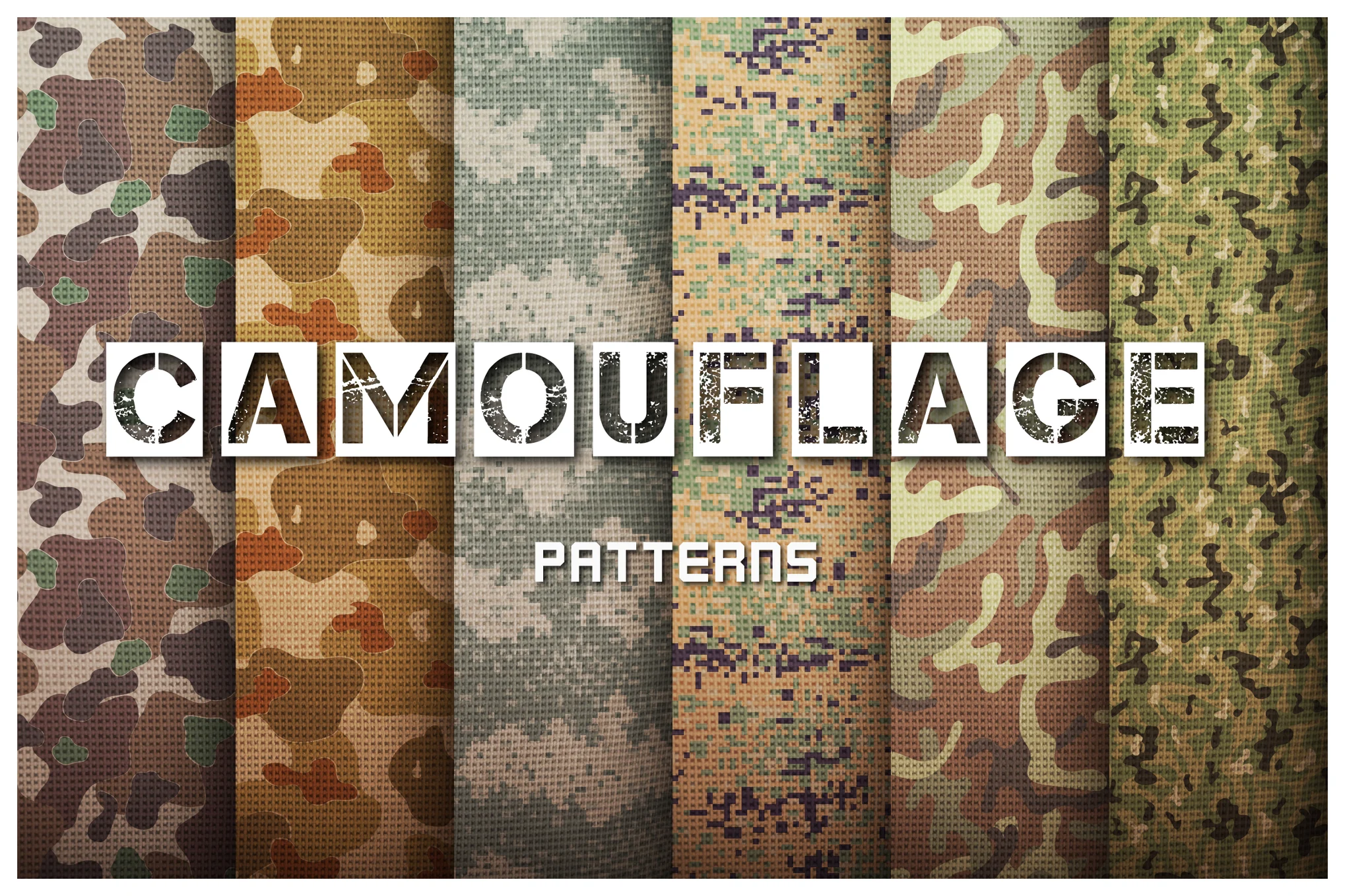دانلود مجموعه ۳۸ پترن چریکی با کیفیت بالا (Camouflage Patterns)