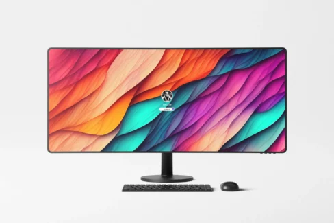 دانلود موکاپ لایه باز مانیتور اولتراواید