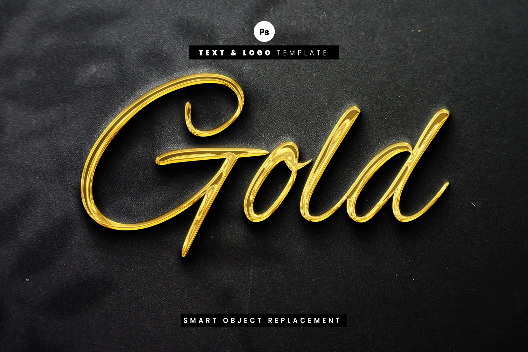 دانلود تکست افکت جذاب طلای مایع لایه باز | Liquid Gold Effect PSD